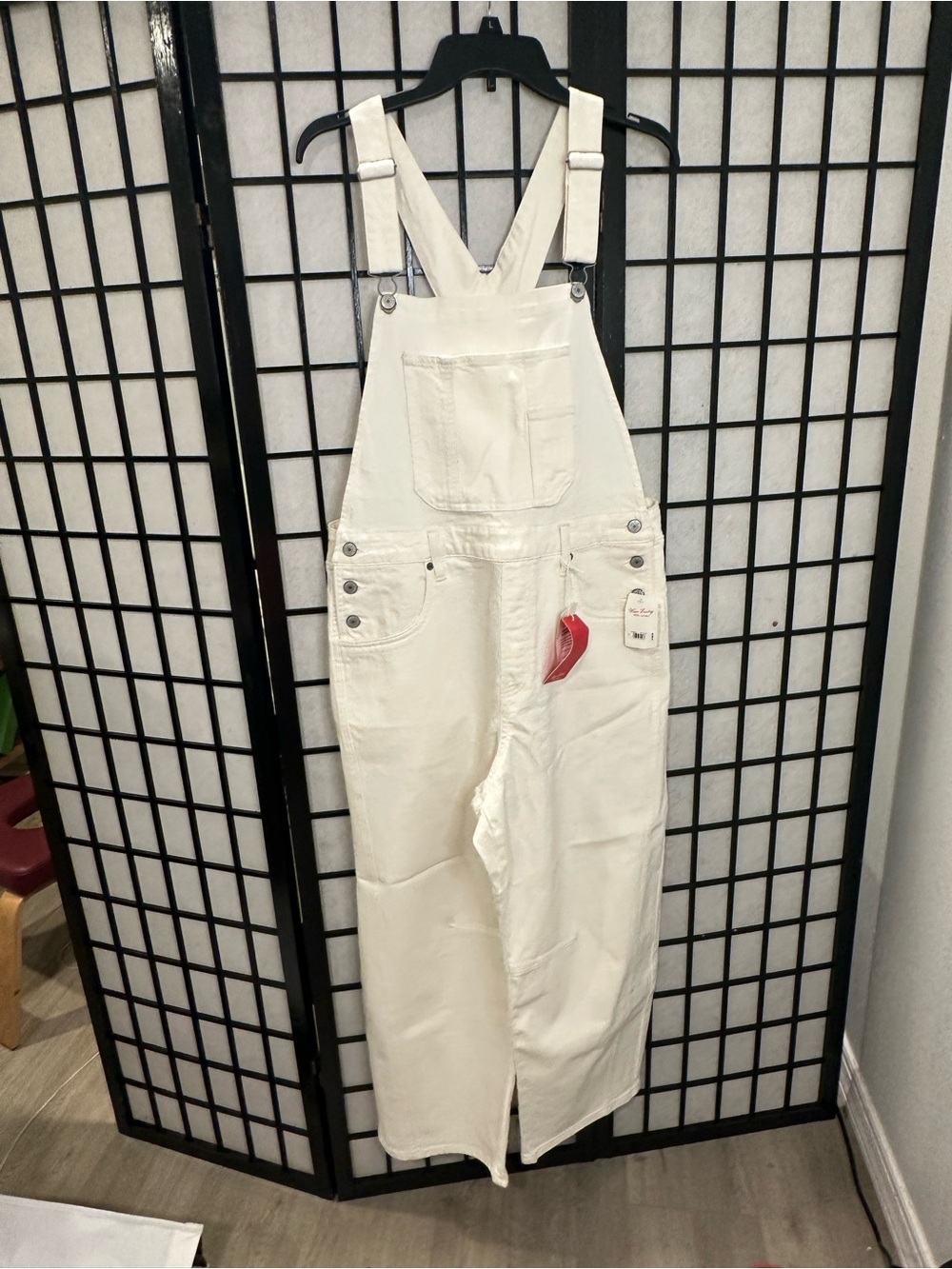 Lucky Brand Cream Denim Overalls - Casual Pocket Romper